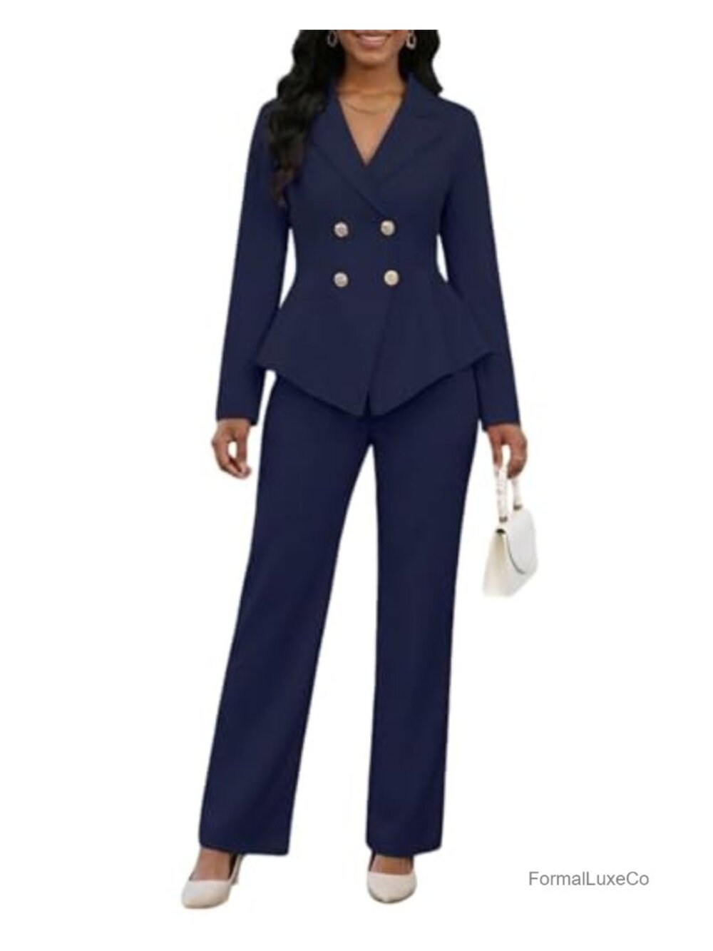 Women's 2 Piece Blazer Pant Suit Set Business Casual Dressy